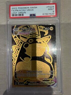 PSA 9 2022 GOLD PIKACHU Vmax last orgin
